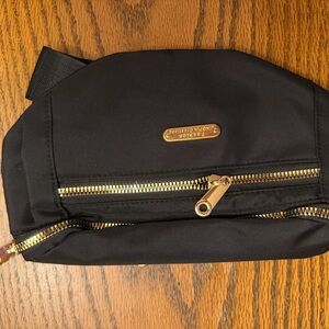 Black Mini Bag with Gold Accents
